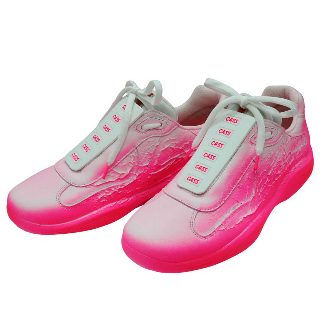 Cass×Prada アメリカズカップ<br> “Att4ck”スニーカー<br>ネオンピンク<br>【NEW】