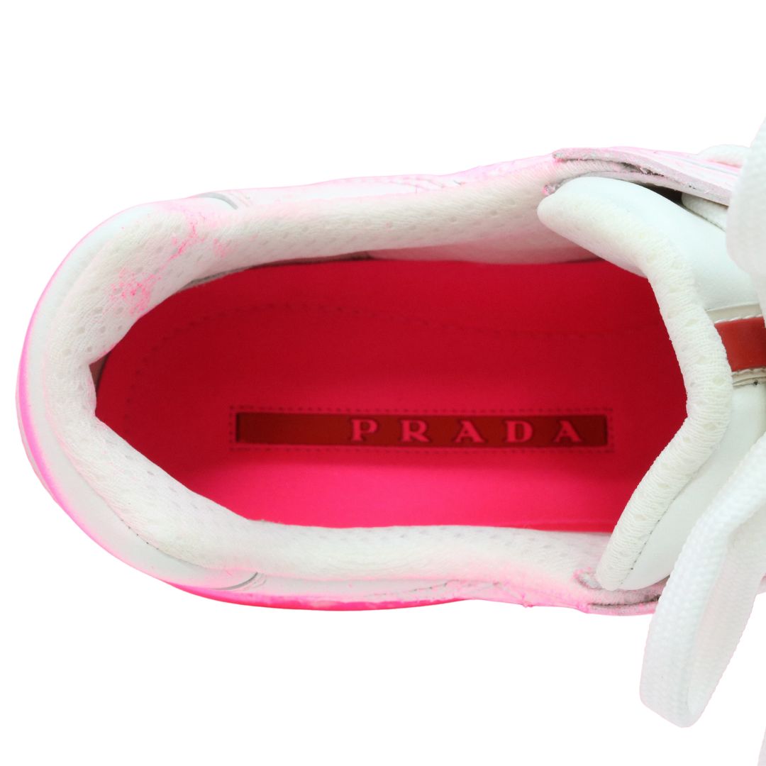 Cass×Prada アメリカズカップ<br> “Att4ck”スニーカー<br>ネオンピンク<br>【NEW】