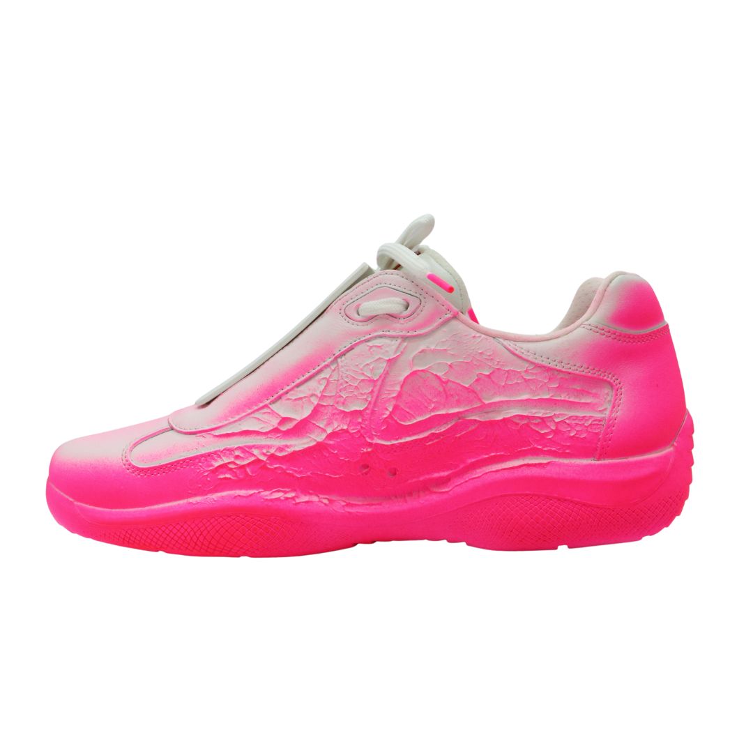 Cass×Prada アメリカズカップ<br> “Att4ck”スニーカー<br>ネオンピンク<br>【NEW】