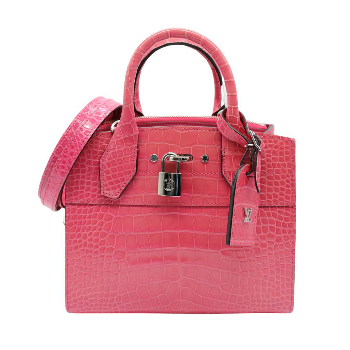 LOUIS VUITTON【ルイヴィトン】<br>エキゾチック レザー シティ スティーマー MINI<br>N96241<br>クロコダイル ブリリアント【USED】