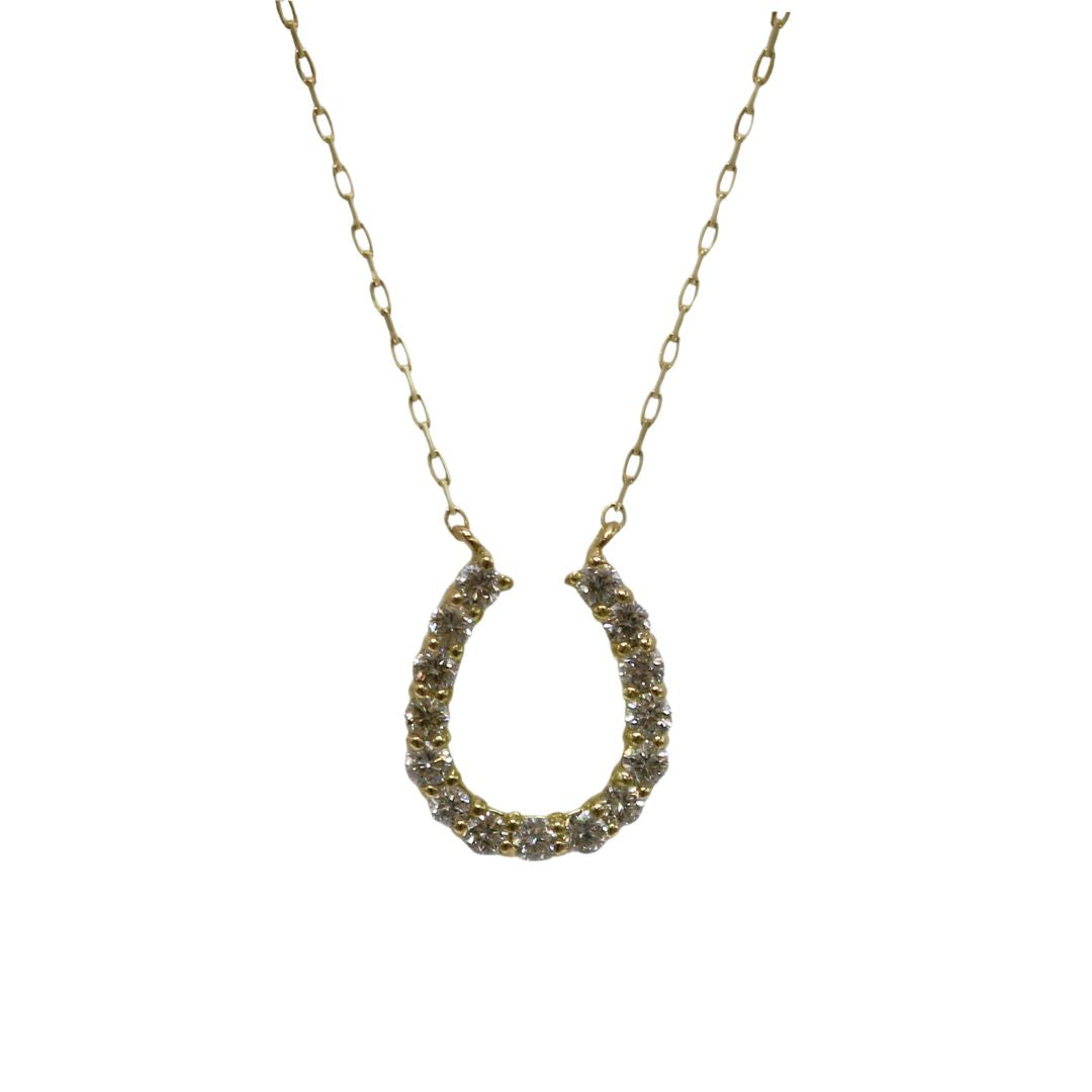 K18YG D0.20ct<br>馬蹄ダイヤモンド ネックレス<br>【NEW】