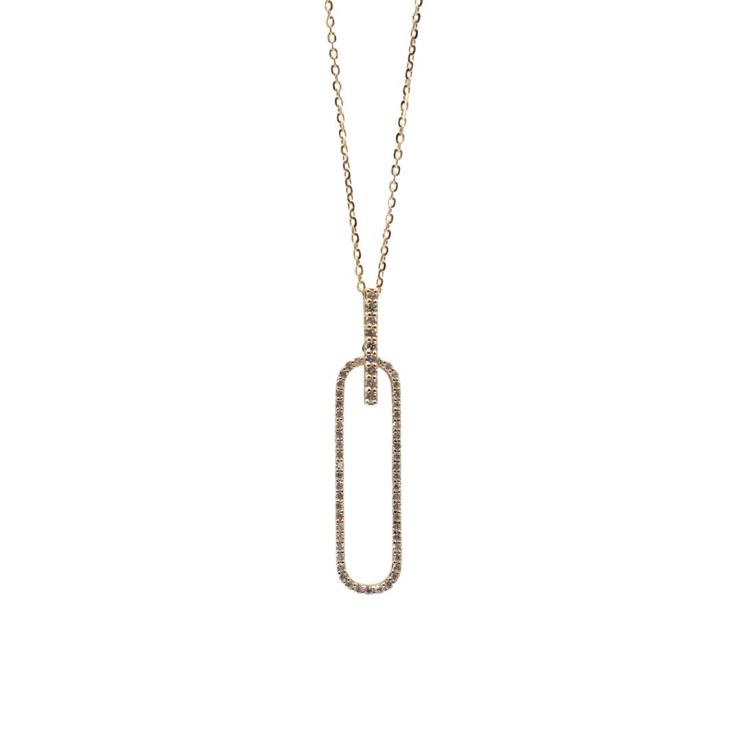 K18YG/D0.25ct<br>クリップ ダイヤモンドネックレス<br>【NEW】
