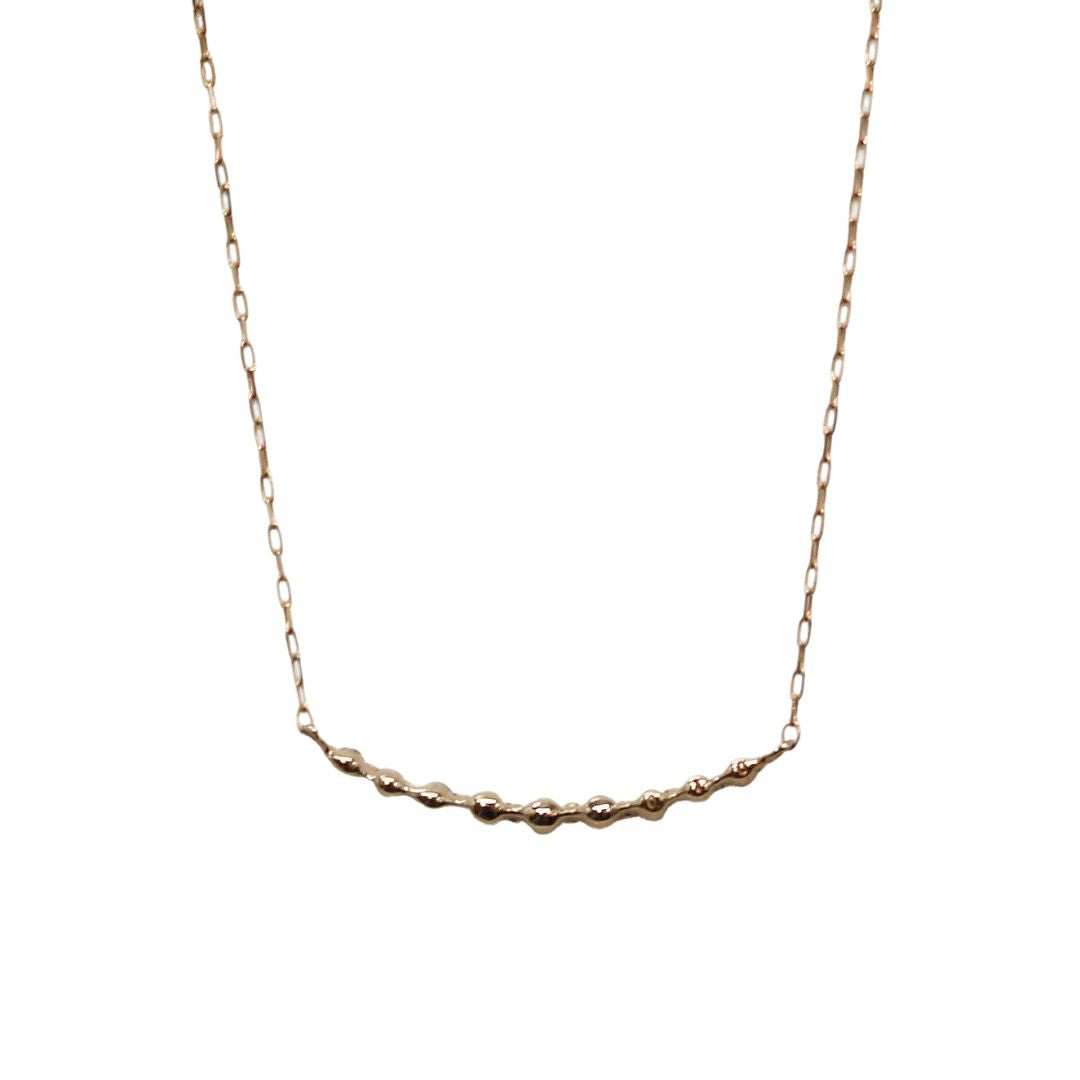 K18PG D0.10ct<br>ダイヤモンド アーチネックレス<br>【NEW】