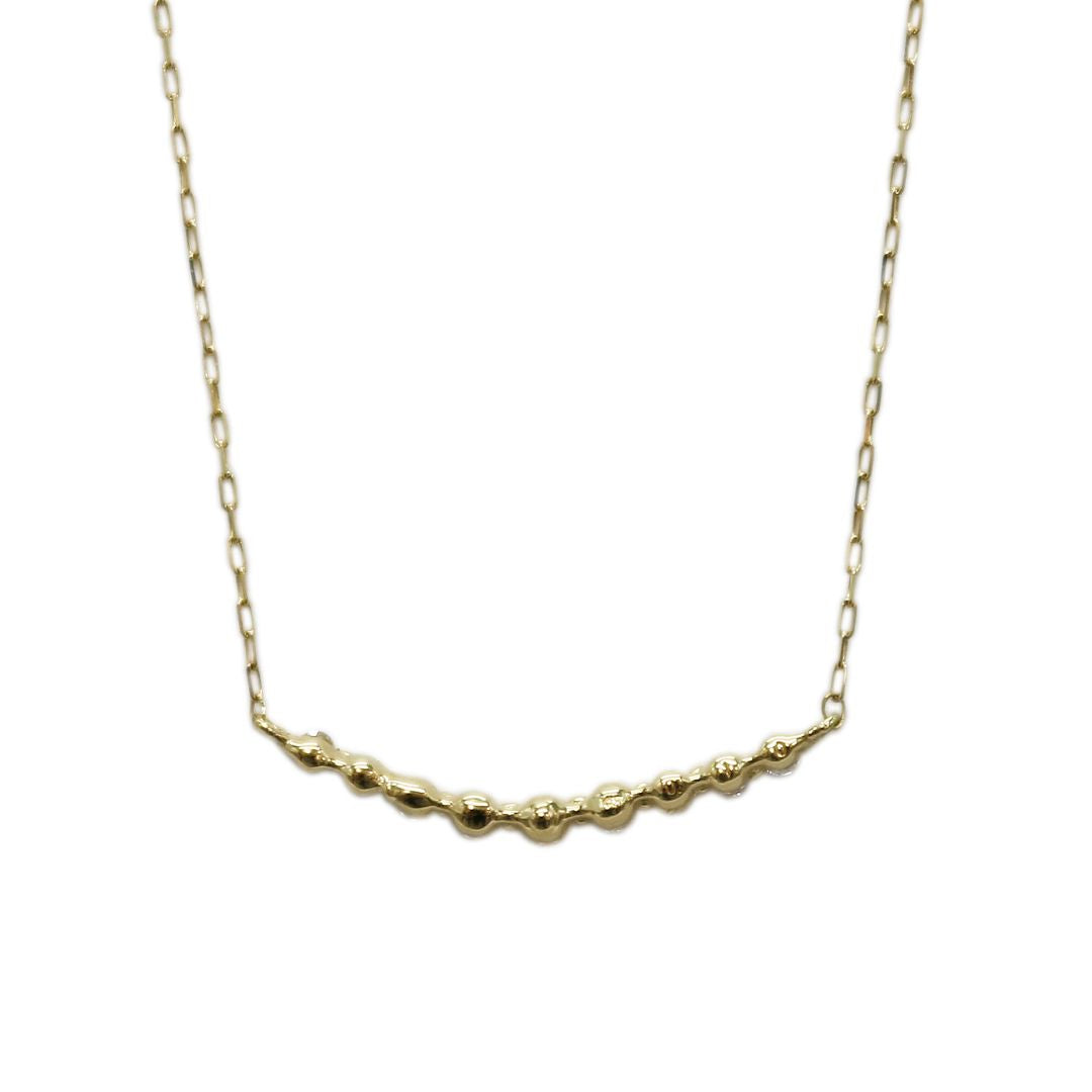 K18YG D0.10ct<br>ダイヤモンド アーチネックレス<br>【NEW】