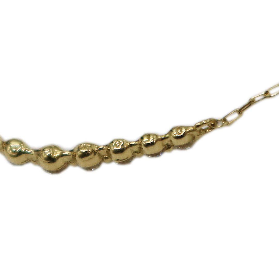 K18YG D0.10ct<br>ダイヤモンド アーチネックレス<br>【NEW】