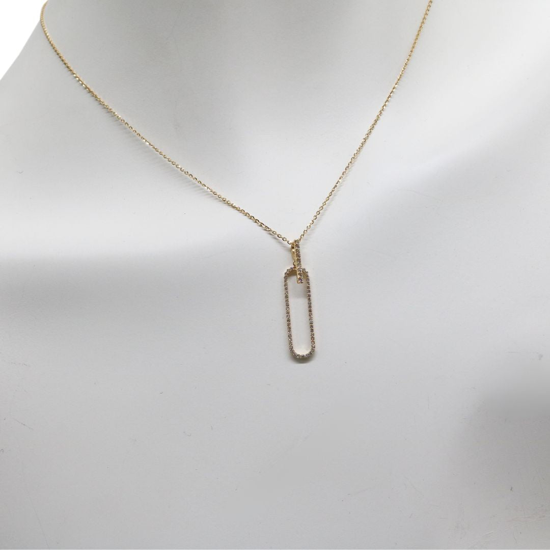 K18YG/D0.25ct<br>クリップ ダイヤモンドネックレス<br>【NEW】