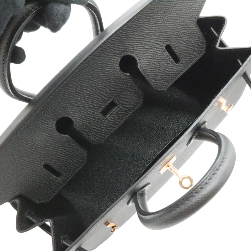 エルメス バーキン セリエ25 ヴォーエプソン ブラック ピンクゴールド金具