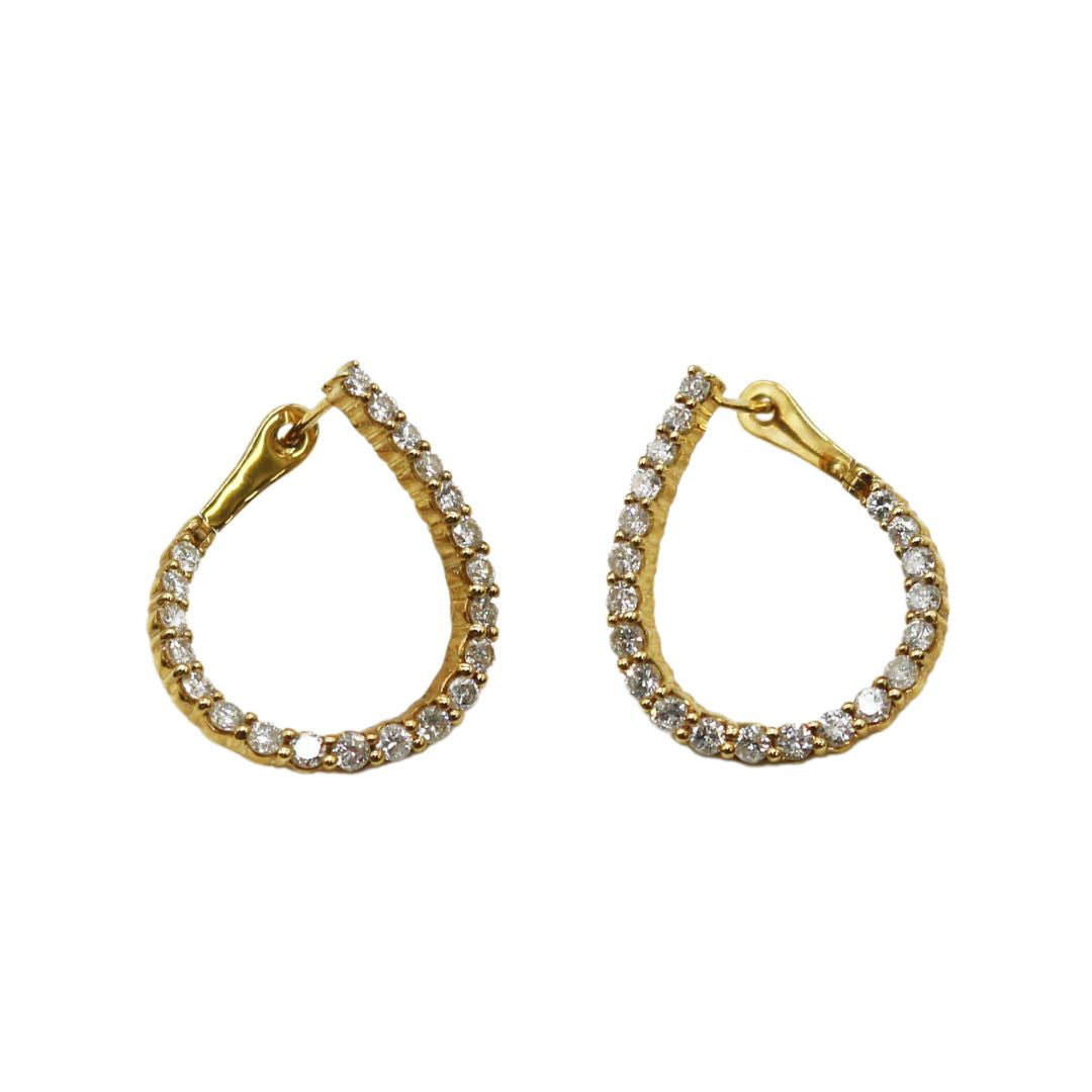 K18YG/D0.05ct<BR>ドロップダイヤモンド ピアス<BR>【NEW】