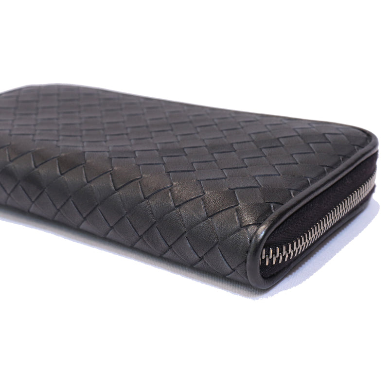 BOTTEGA VENETA ボッテガヴェネタ ウォッシュド ビンテージ ネロ ラウドファスナー長財布【中古】
