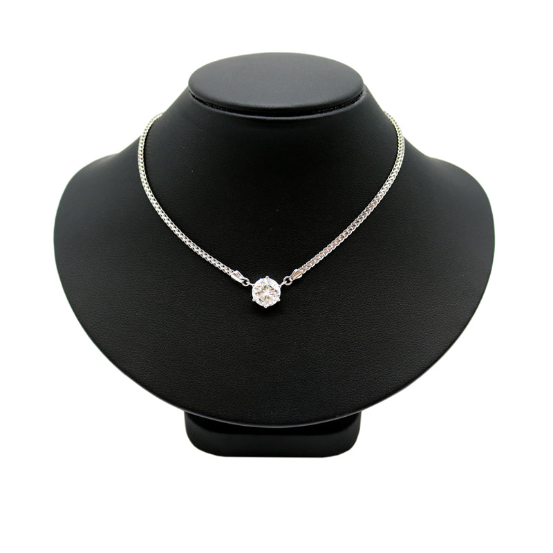 PT850 D2.16ct プラチナ 一粒ダイヤモンド ネックレス【新品】