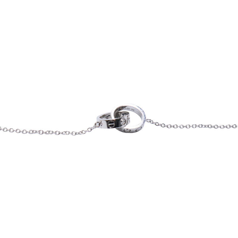Cartier カルティエ K18WG/D0.004ct LOVE ネックレス【未使用品】