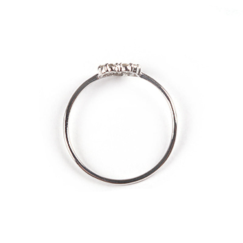 PT900/D0.10ct ダイヤモンド ハートリング【未使用品】