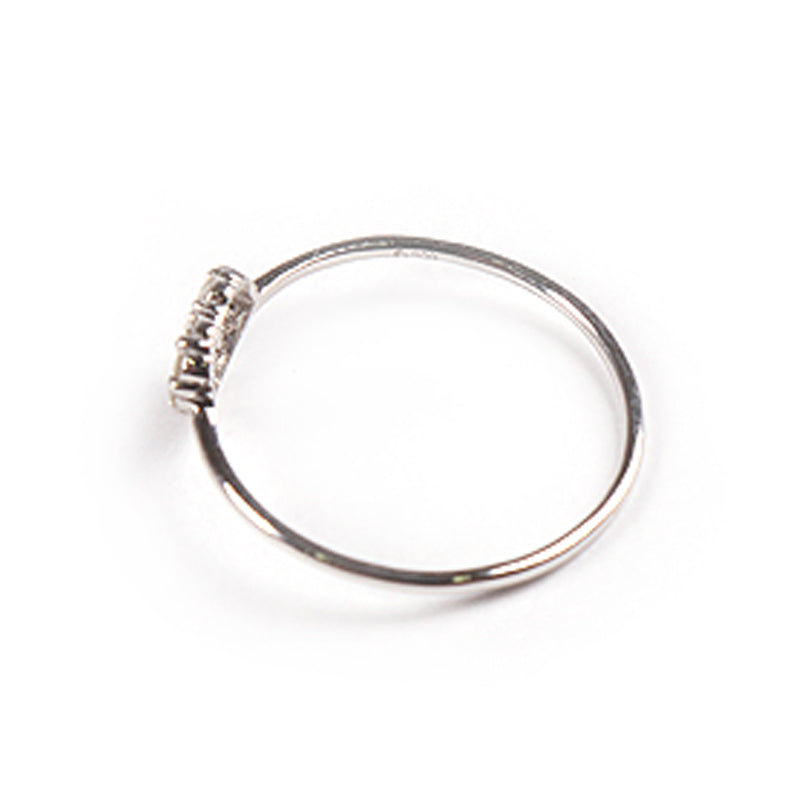 PT900/D0.10ct ダイヤモンド ハートリング【未使用品】