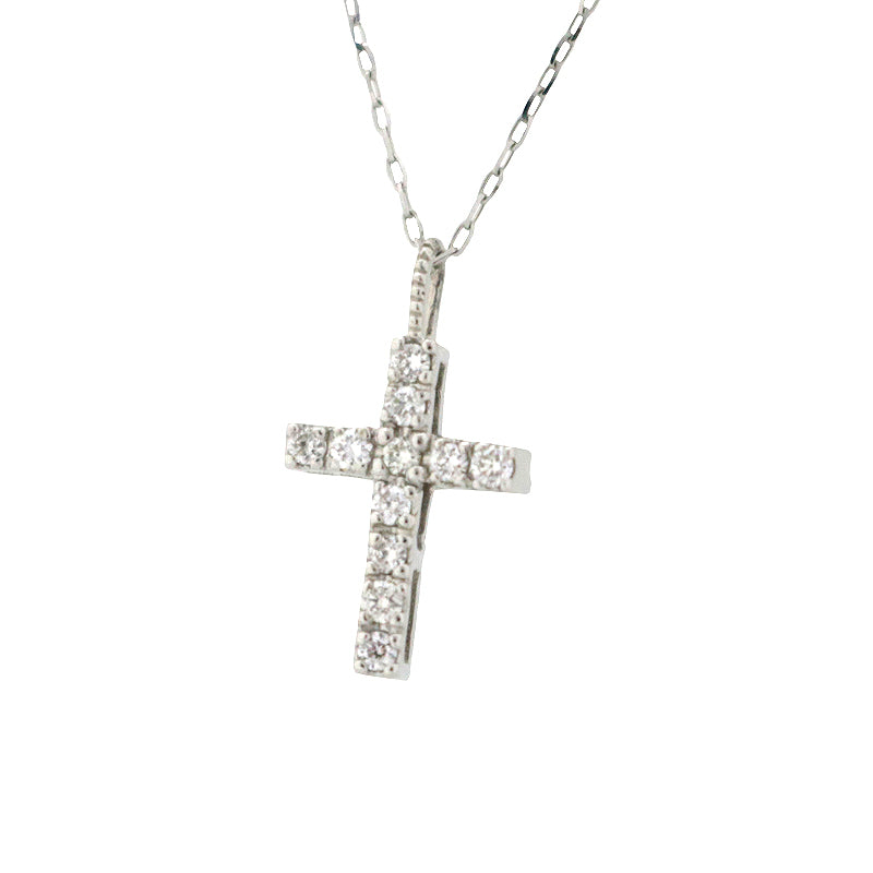 PT900/PT850/D0.20ct<BR>クロス<BR>ダイヤモンドペンダント<BR>【NEW】