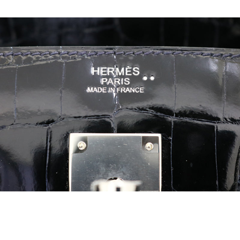 クロコダイル・ニロティカス<BR>バーキン30<BR>ブルーマリン/SV金具<BR>【未使用品】