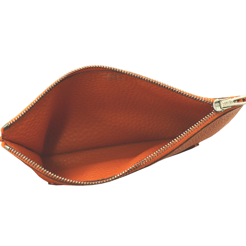 エルメス トゴ ドゴンGM 付属コインケース オレンジ系/シルバー金具