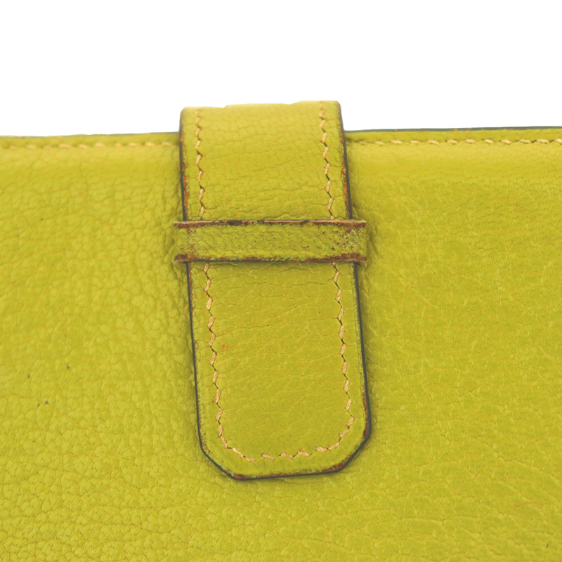 エルメス ジュラ ヴェールクリュ/シルバー金具 二つ折り財布