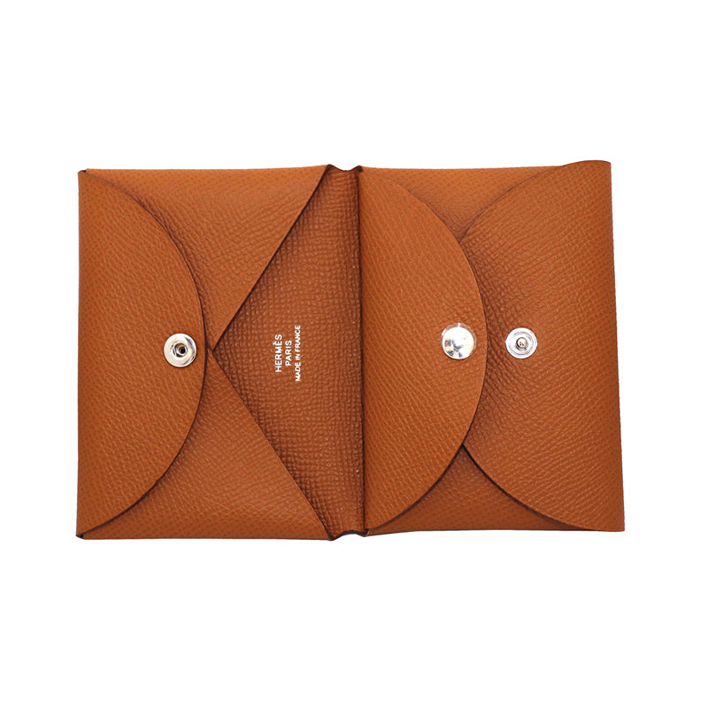 HERMES エルメス カルヴィ デュオ ヴォーエプソン ゴールド/SV金具【新品】