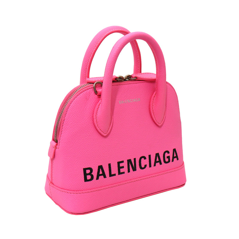バレンシアガ ヴィル トップハンドルバッグ XXS 550646 ピンク