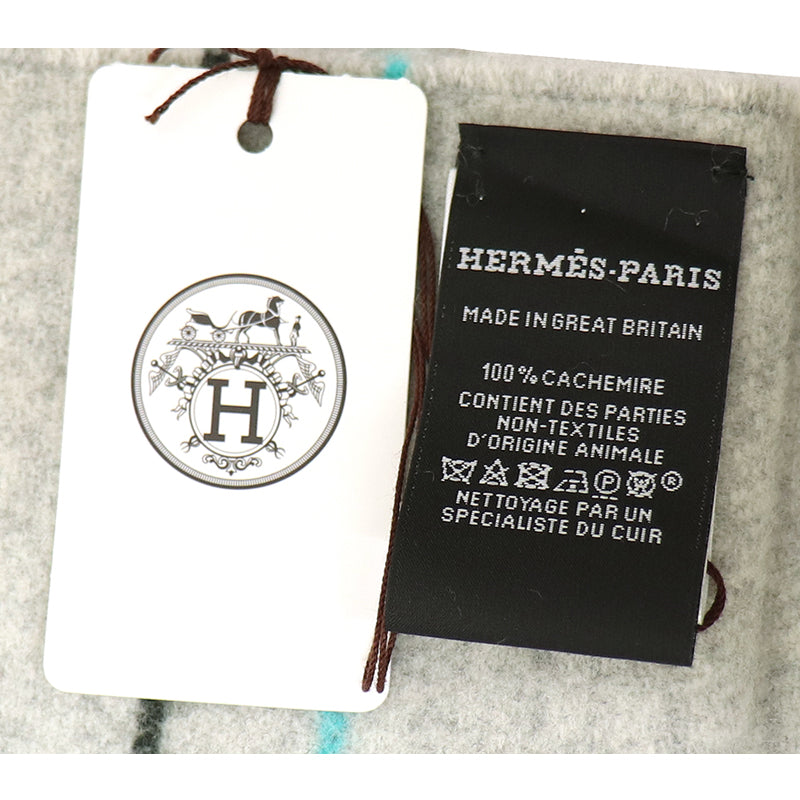 カシミヤ<BR>マフラー<BR>グレー<BR>【未使用品】