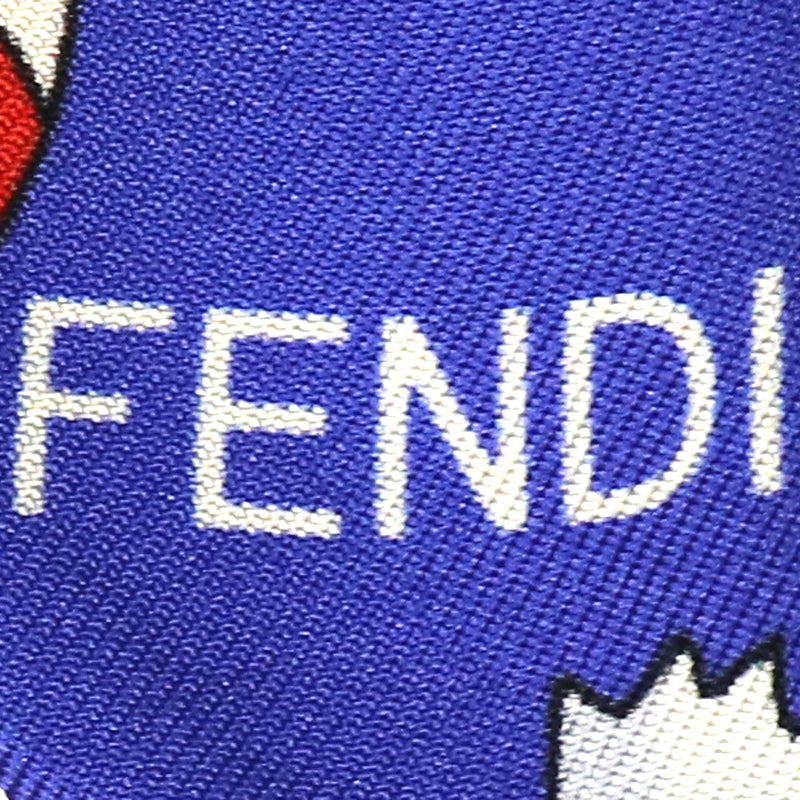 フェンディ シルク ラッピー スカーフ ブルー