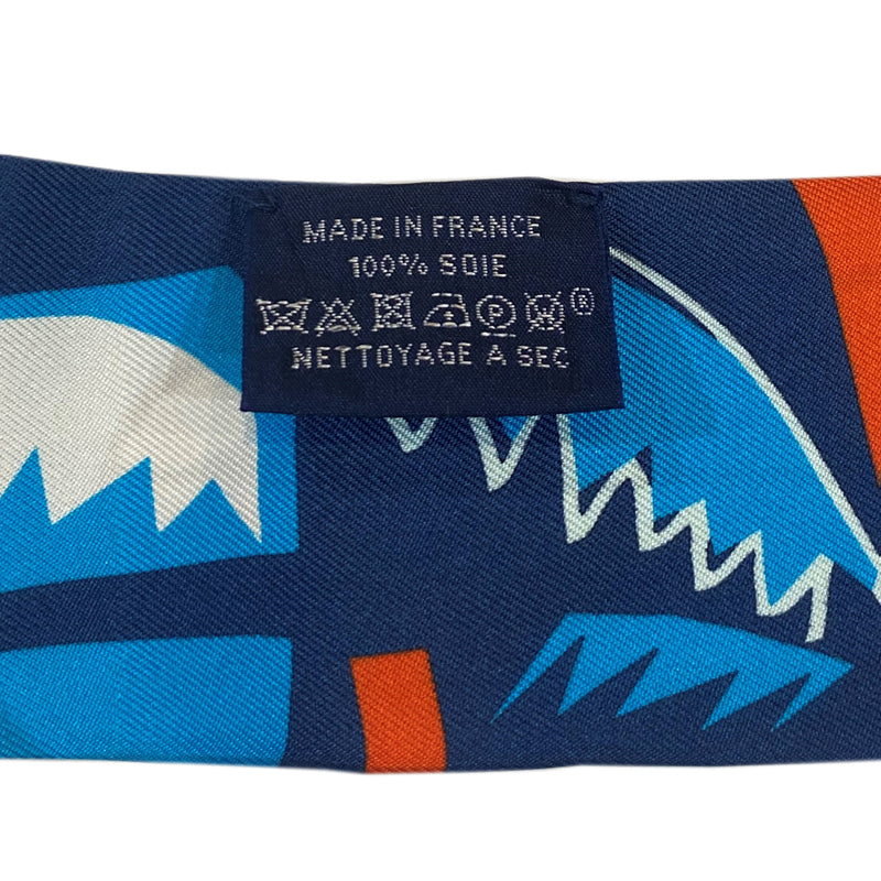 HERMES エルメス シルク ツイリー 海とサーフとファン【中古】
