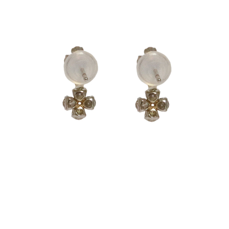 PT900/D0.50ct フラワーモチーフ ダイヤモンドピアス