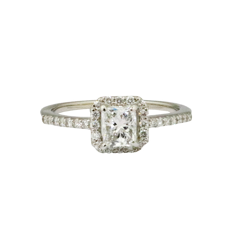 PT900/D0.618ct/D0.170ct ダイヤモンド リング【新品】