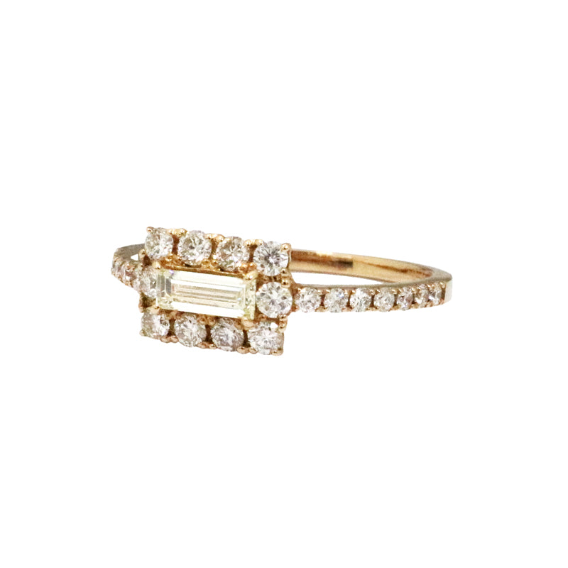 K18PG/D0.47ct/D0.18<BR>ダイヤモンド<BR>リング<BR>【NEW】