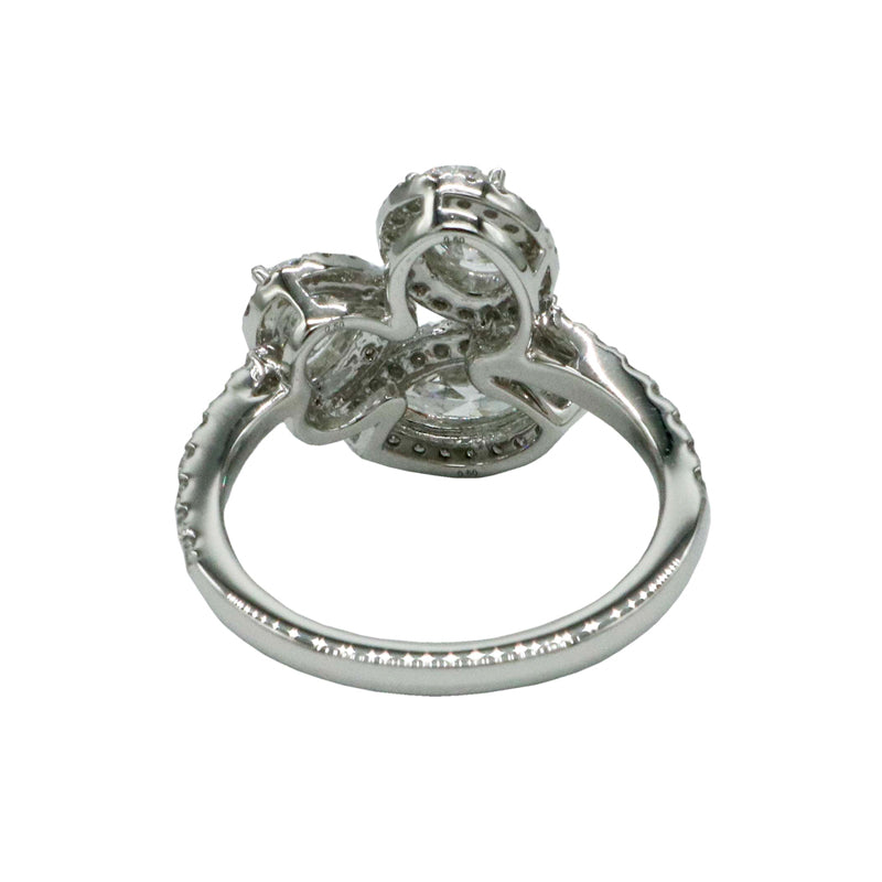 PT950 D0.55ct ハート/マーキース/オーバルカット ダイヤモンドリング