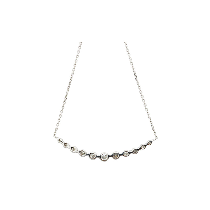 PT900/PT850/D0.50ct 扇モチーフ ダイヤモンドペンダント【新品】