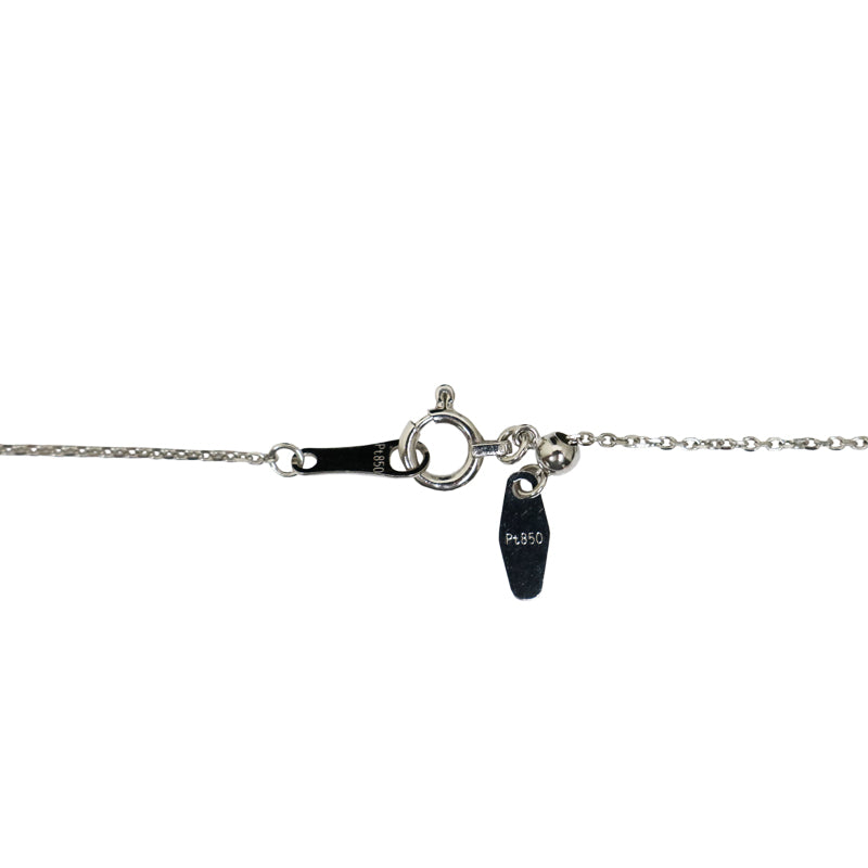 PT900/PT850/D0.50ct 扇モチーフ ダイヤモンドペンダント【新品】