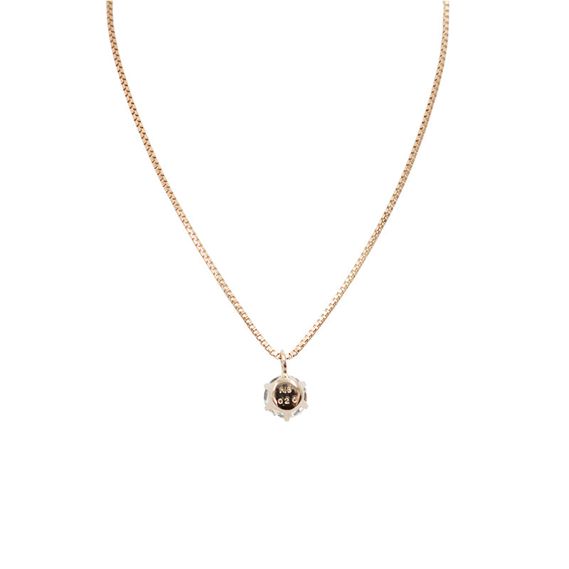 K18PG/D0.20ct 一粒 ダイヤモンドペンダント【新品】
