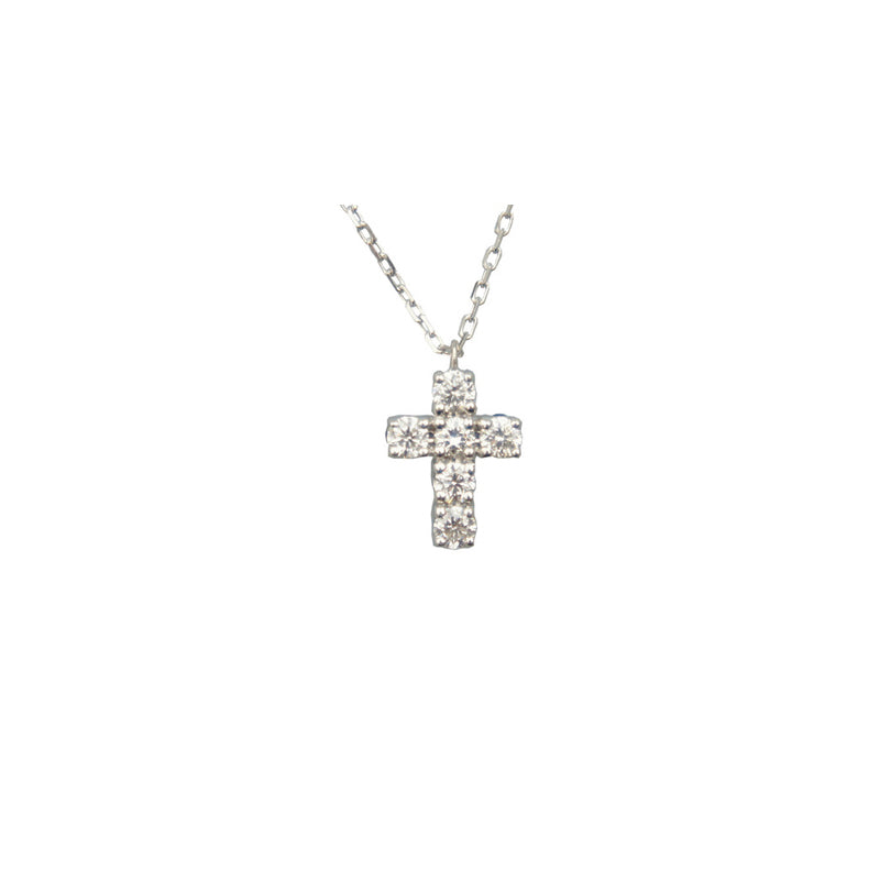 K18WG/D0.30ct/SF0.30ct リバーシブル クロス ダイヤモンドペンダント【新品】