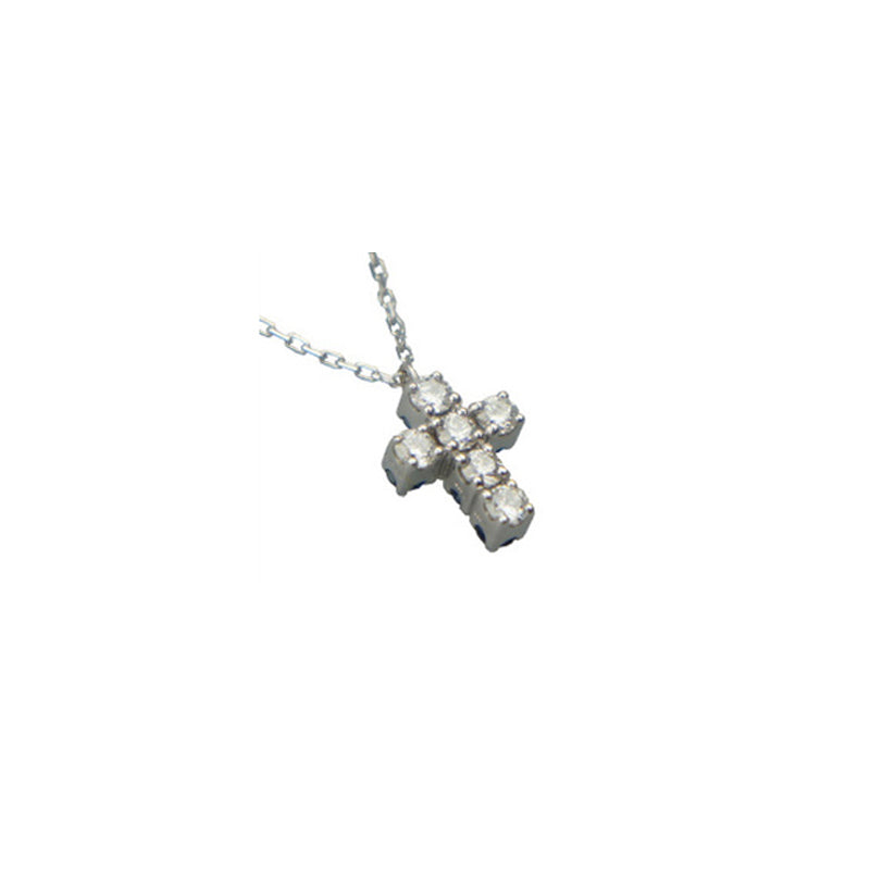 K18WG/D0.30ct/SF0.30ct リバーシブル クロス ダイヤモンドペンダント【新品】