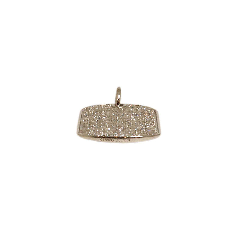 K18WG D0.75ct ダイヤモンド プレート トップL