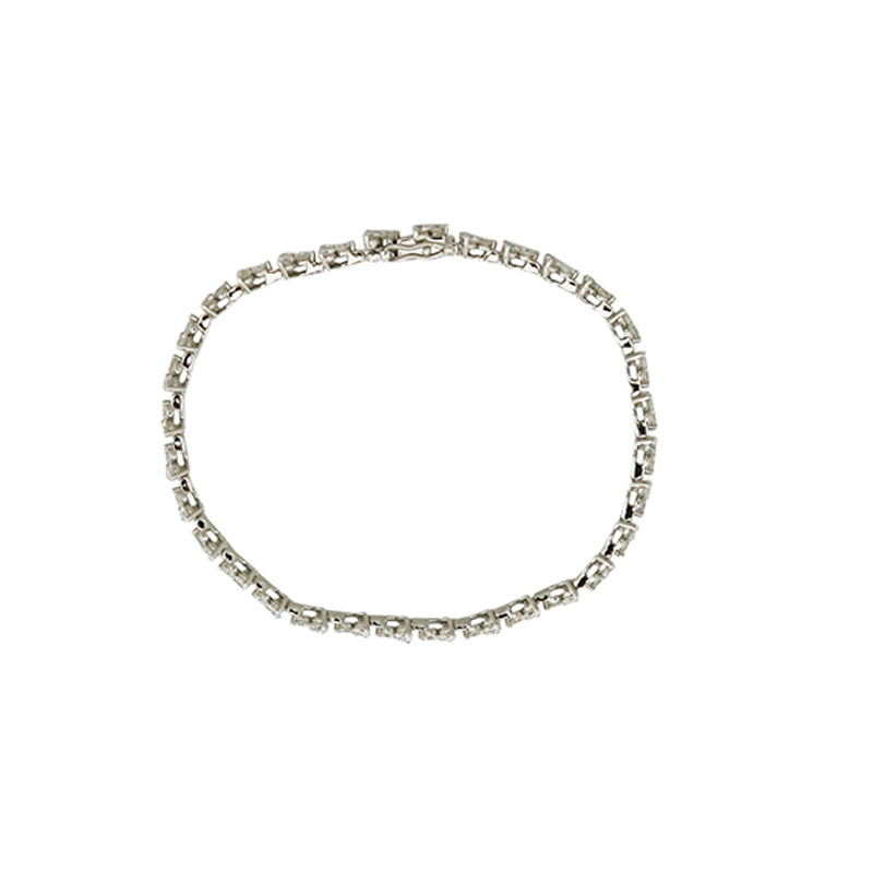 K18WG D5.00ct フラワーモチーフ ダイヤモンド ブレスレット【新品】