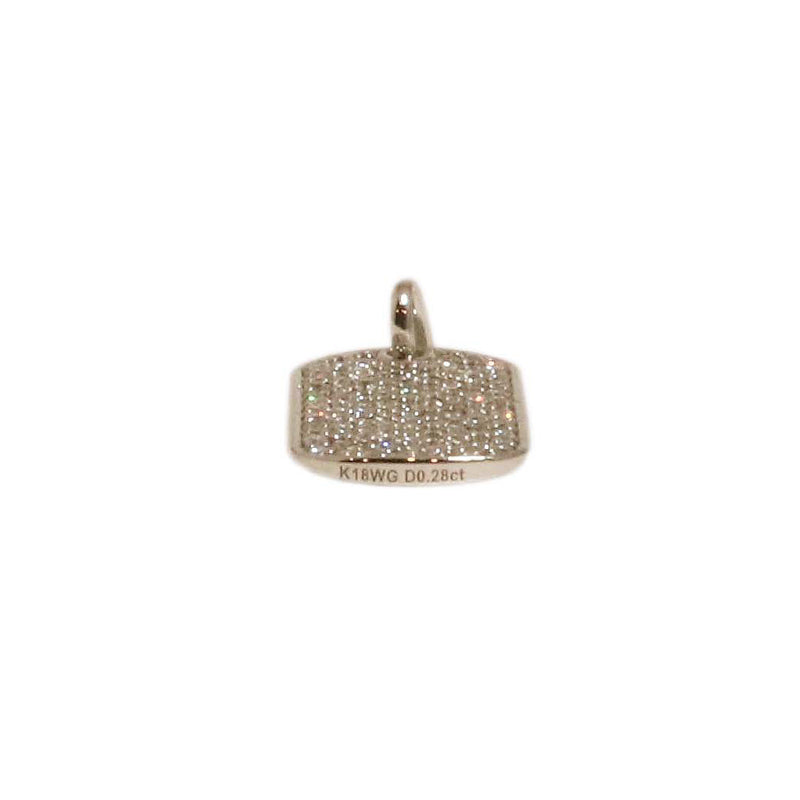 K18WG D0.28ct ダイヤモンド プレート トップS