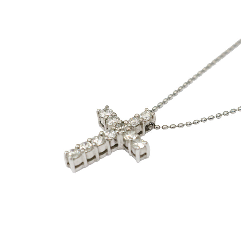 PT850/D0.50ct<BR>クロス<BR>ダイヤモンドペンダント<BR>【NEW】