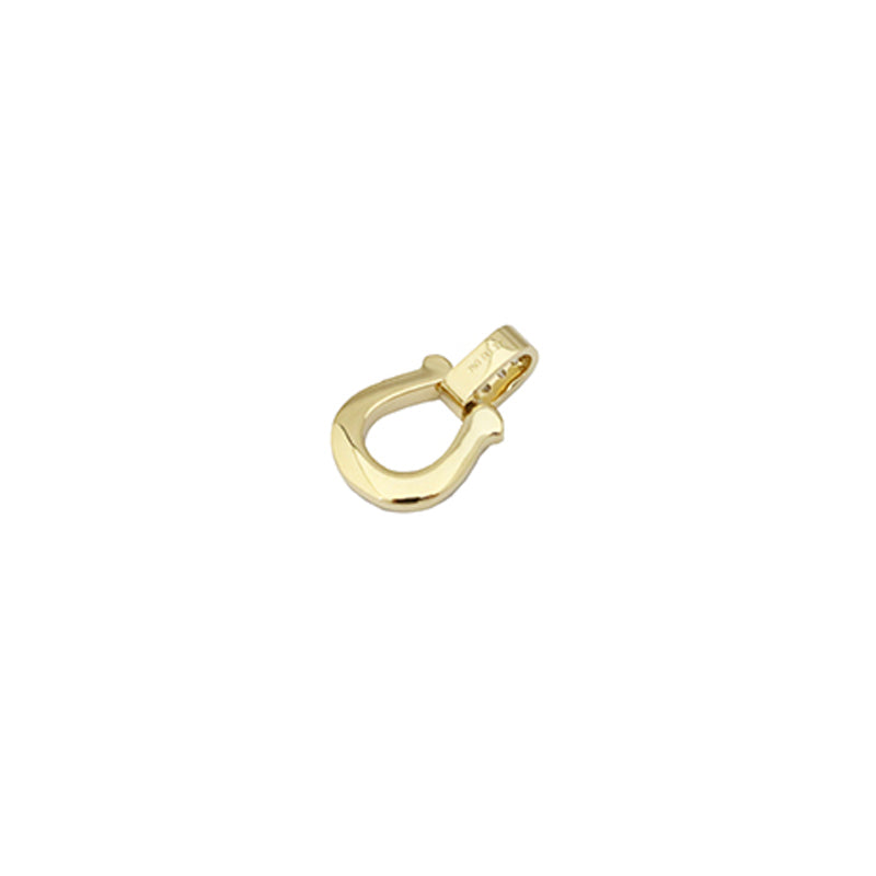 K18YG D0.22ct<BR>馬蹄モチーフ<BR>ダイヤモンドトップ<BR>Sサイズ<BR>【NEW】