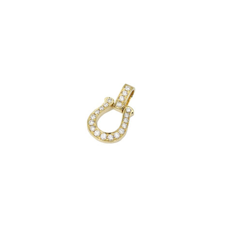 K18 YG D0.22ct 馬蹄モチーフ ダイヤモンドトップ Sサイズ【新品】