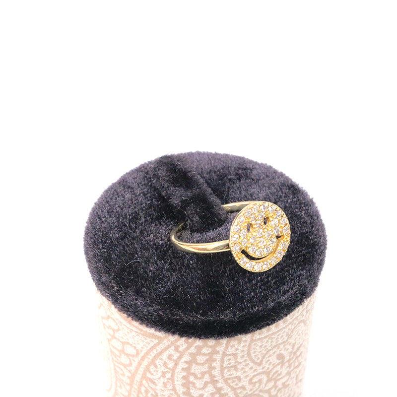 K18YG/D0.26ct スマイル ダイヤモンドリング【新品】