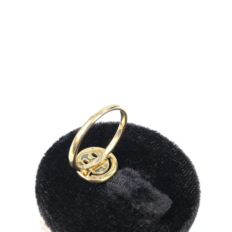 K18YG/D0.26ct スマイル ダイヤモンドリング【新品】