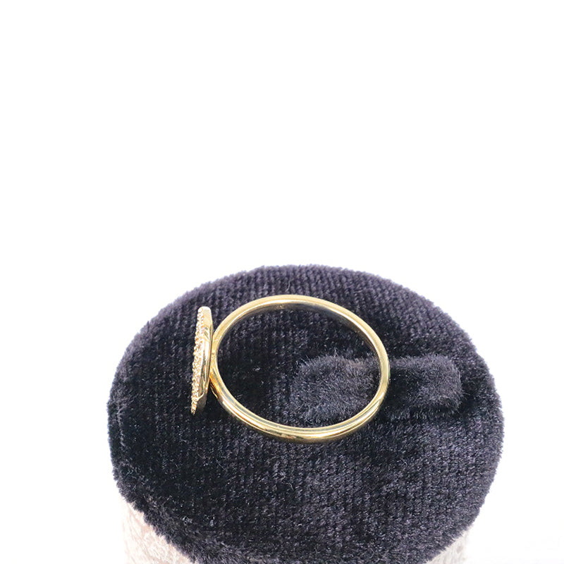 K18YG/D0.26ct スマイル ダイヤモンドリング【新品】