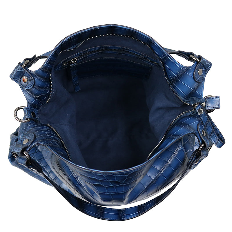 クロコダイル ショルダーバッグ バニラブルー【新品】