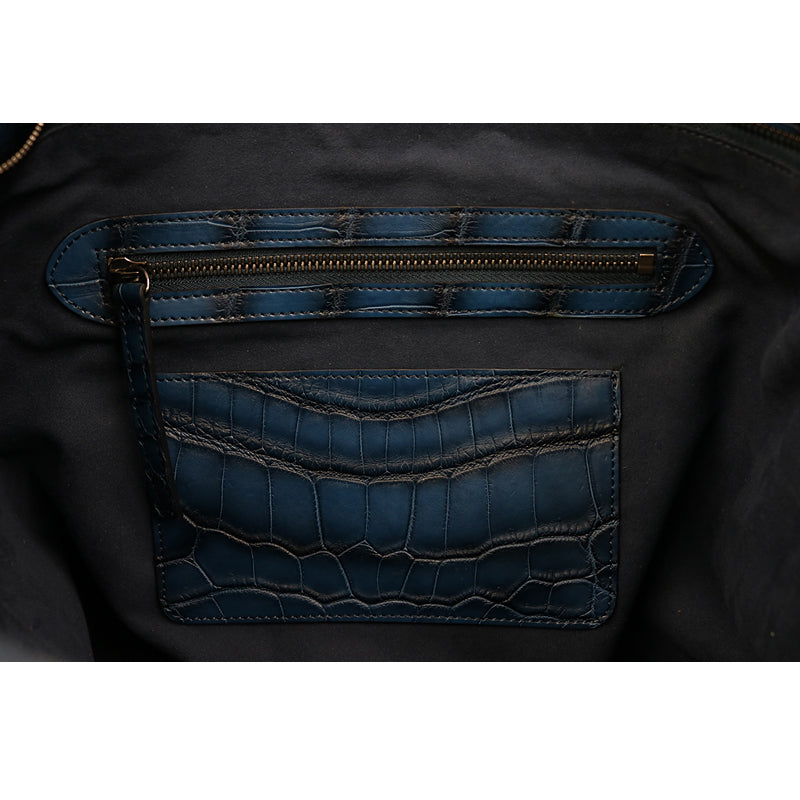 クロコダイル ショルダーバッグ バニラブルー【新品】