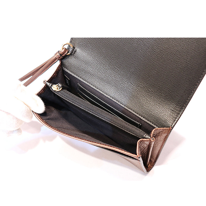COACH コーチ 二つ折り財布 ストラップ付【中古】