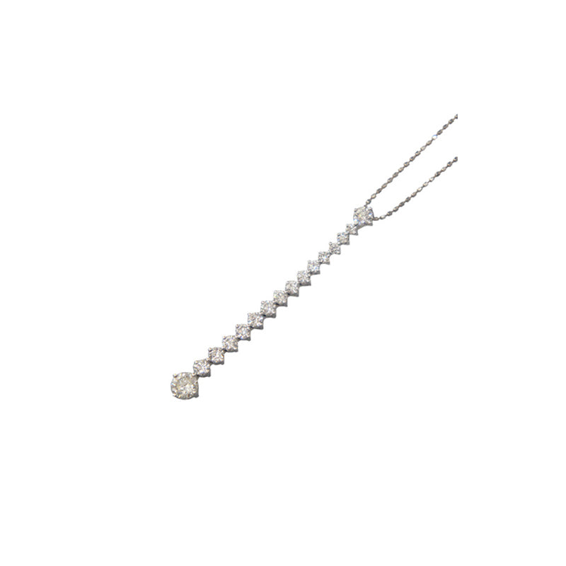 K18WG/D1.09ct<BR>ダイヤモンド<BR>スウィングペンダント<BR>【NEW】