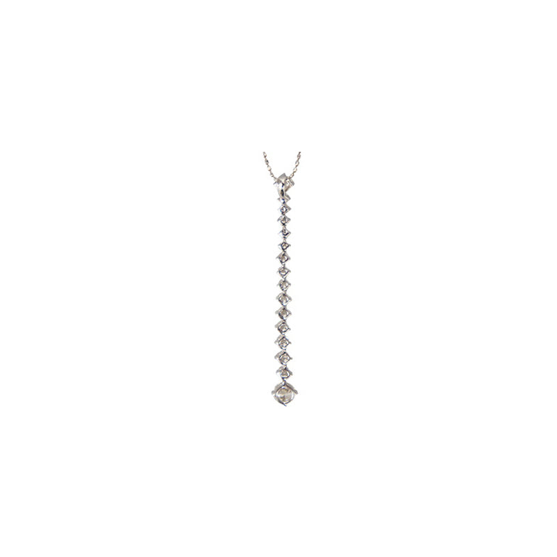 K18WG/D1.09ct<BR>ダイヤモンド<BR>スウィングペンダント<BR>【NEW】