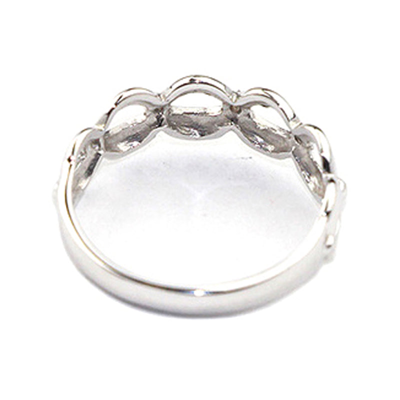K10WG/D0.02ct スリーストーン リング【未使用品】
